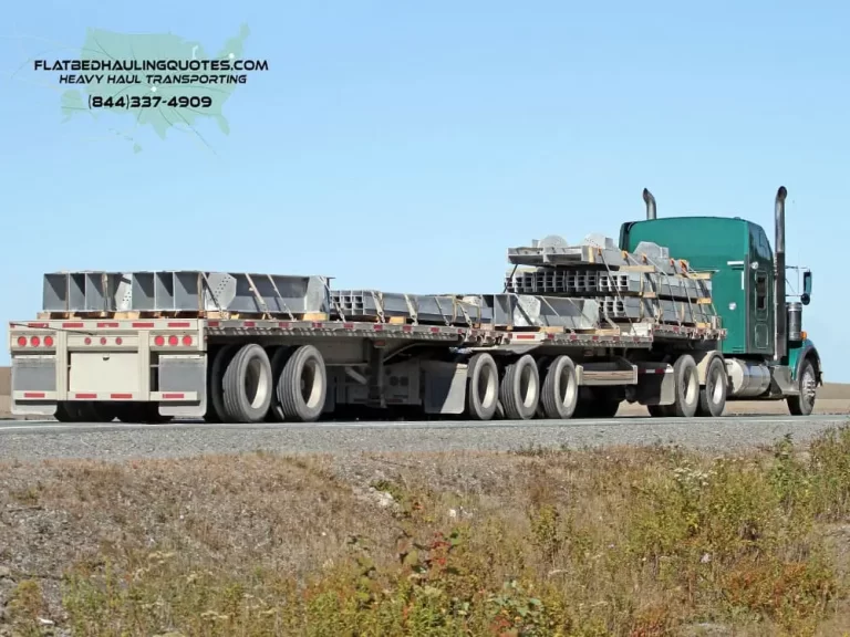 MOVING FABRICATED STEEL ON A FLATBED TRAILER