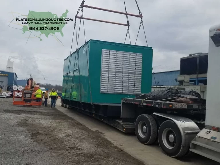 MOVING GENERATORS ON A FLATBED TRAILER