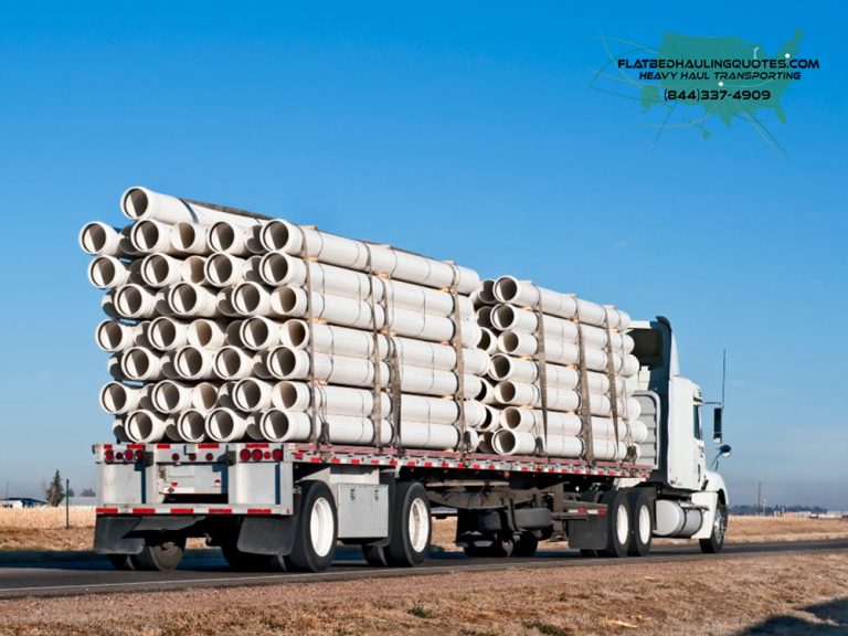 MOVING PVC PIPES ON A FLATBED TRAILER