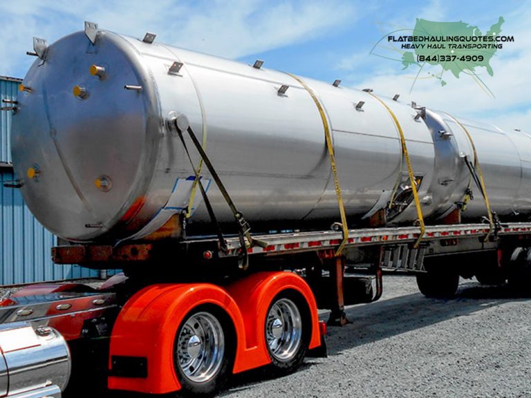 MOVING PRESSURE VESSELS ON A FLATBED TRAILER