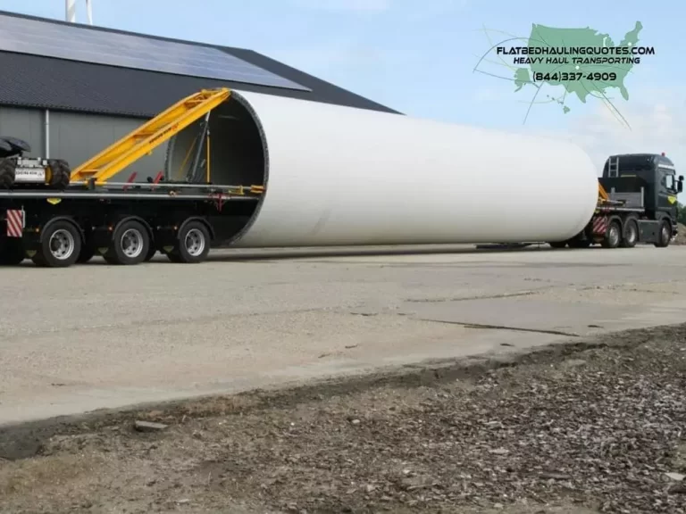 MOVING TOWERS ON A FLATBED TRAILER