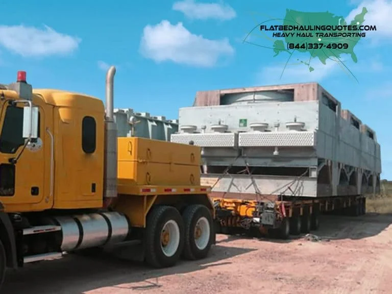 MOVING A COOLER ON A FLATBED TRAILER